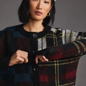 RD Style Plaid Cardigan Sweater